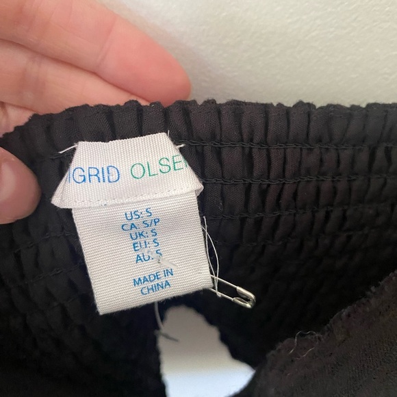 Sigrid Olsen Eyelet Linen Blend Crop Top - Picture 2 of 3